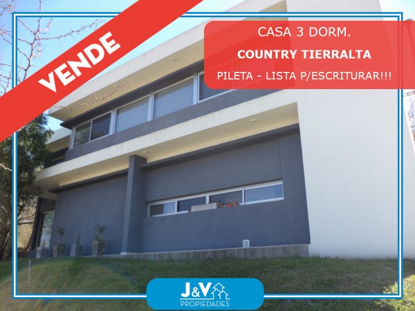 VENDO HERMOSA CASA 3 DORM. COUNTRY TIERRALTA.