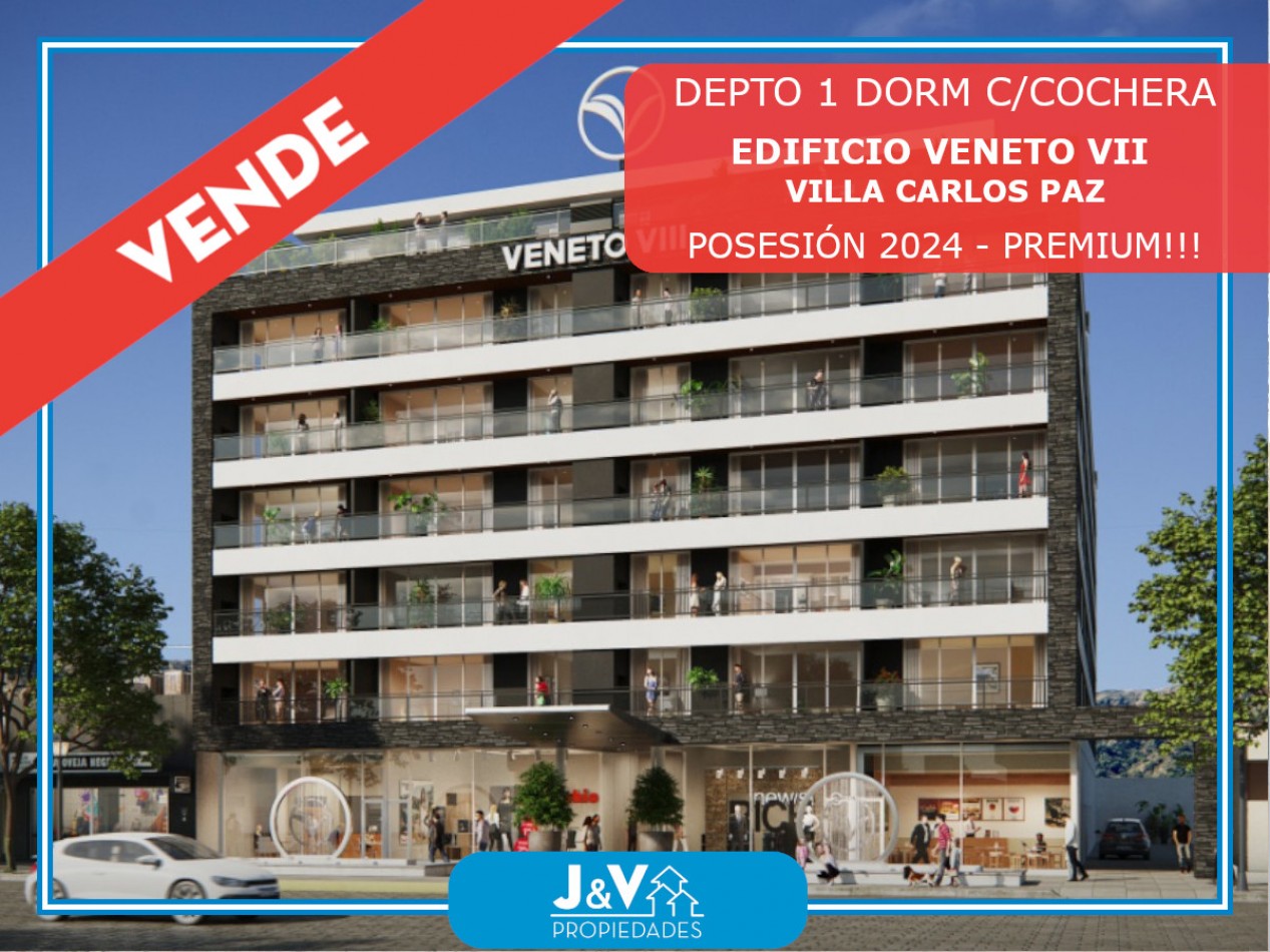 VENDO DEPTO 1 DORM. C/COCHERA EDIFICIO FONTANA DI VENETO - VENETO VIII. POSESION 2024!!!