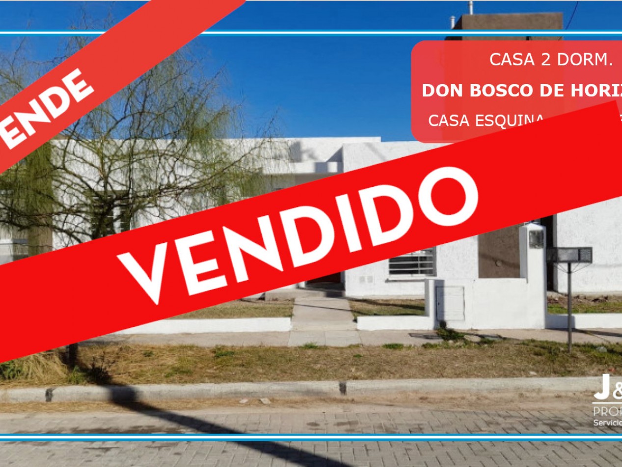 CASA EN VENTA. 2 DORMITORIOS. DON BOSCO DE HORIZONTE. PLAN 100% PAGADO!!!