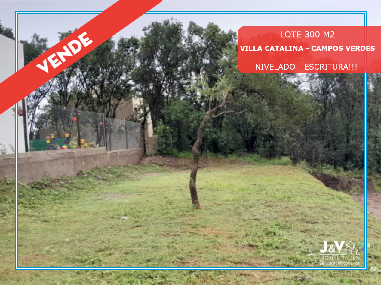 TERRENO EN VENTA 300M. B° VILLA CATALINA-RIO CEBALLOS C/ESCRITURA