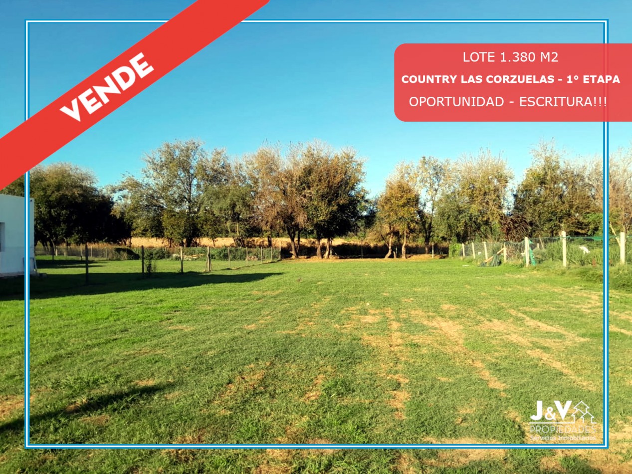 VENDO LOTE 1.380 M2 COUNTRY LAS CORZUELAS. 1° ETAPA