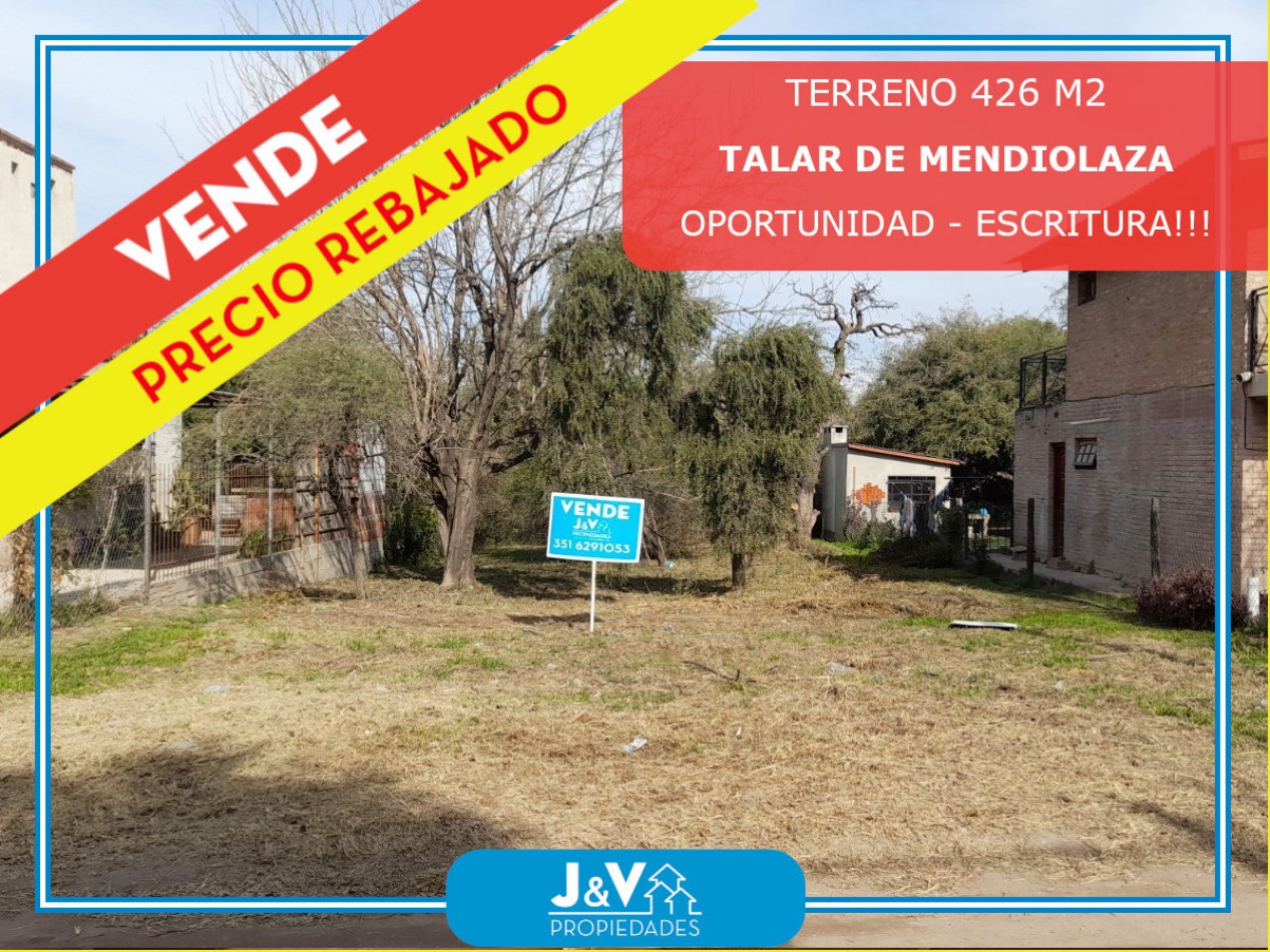 TERRENO EN VENTA. TALAR DE MENDIOLAZA. 426 M. C/ESCRITURA. OPORTUNIDAD!!!