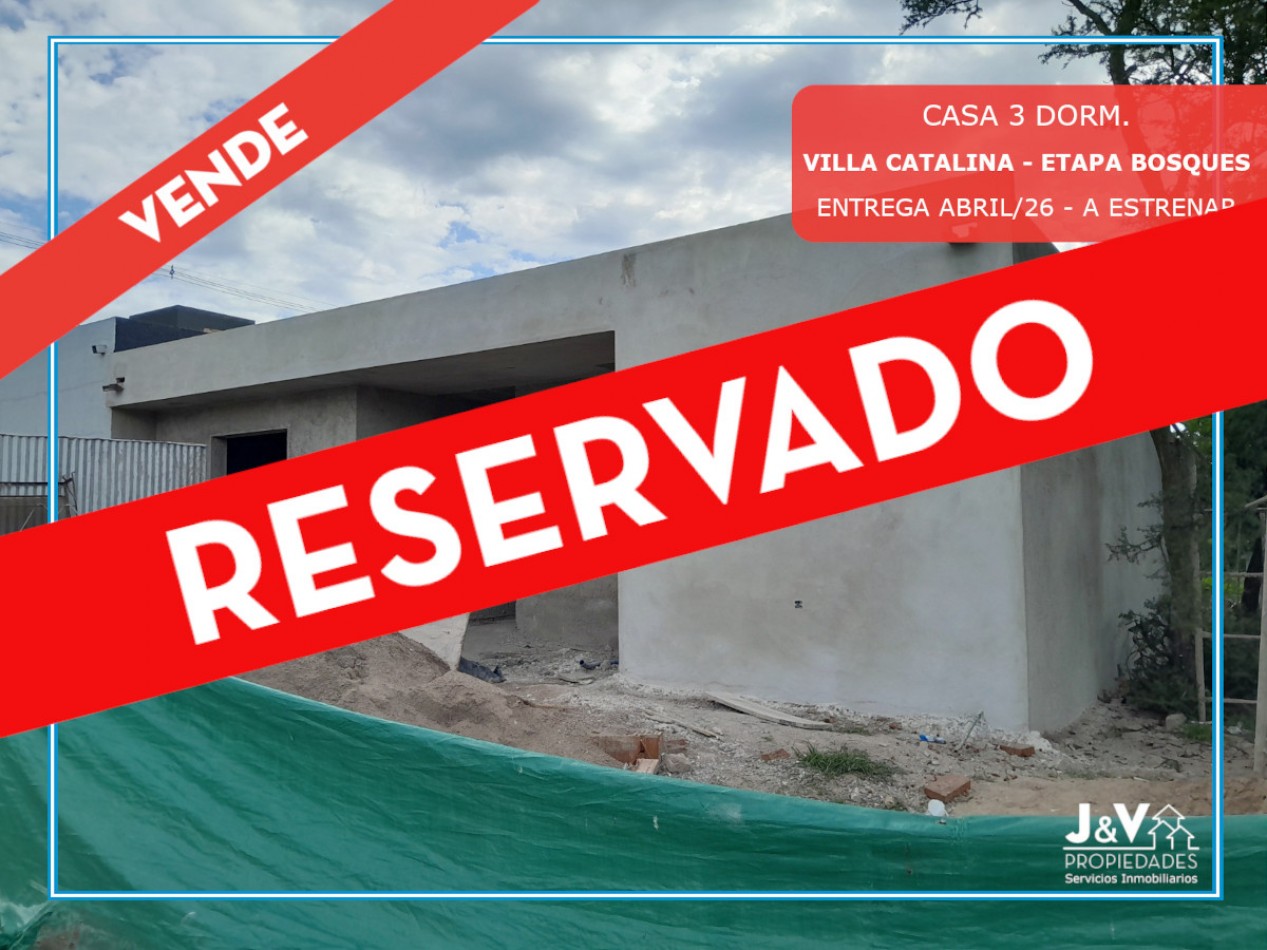 Casa 3 Dormitorios a Estrenar - Excelente Calidad - Escritura. Villa Catalina