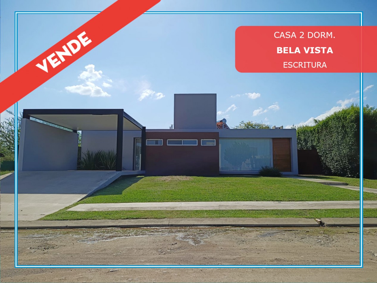 VENDO MODERNA CASA 2 DORM. + PILETA Y QUINCHO B° BELA VISTA. APTO CREDITO