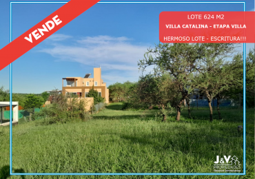 TERRENO EN VENTA 624 M2. ETAPA VILLA .VILLA CATALINA.RIO CEBALLOS C/ESCRITURA.