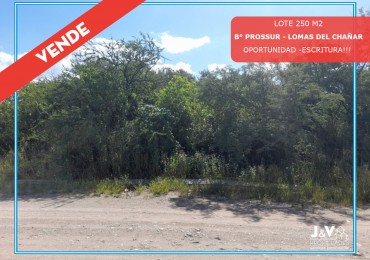TERRENO EN VENTA 250 M2. B° PROSSUR-LOMAS DEL CHAÑAR- RIO CEBALLOS. CON ESCRITURA!!!!!