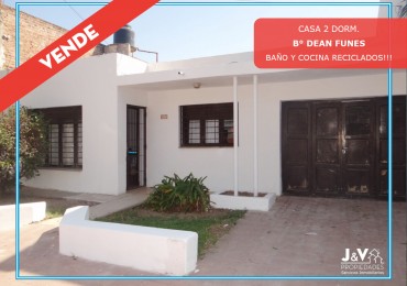 CASA EN VENTA. 2 DORMITORIOS. BARRIO DEAN FUNES.