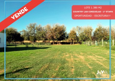 VENDO LOTE 1.380 M2 COUNTRY LAS CORZUELAS. 1° ETAPA