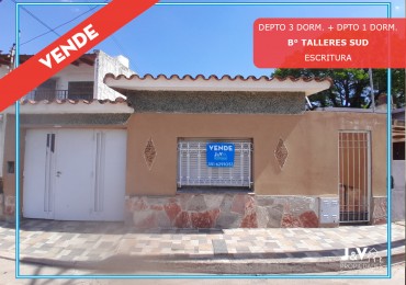 VENDO CASA 3 DORM.+ DEPARTAMENTO. B° TALLERES SUD