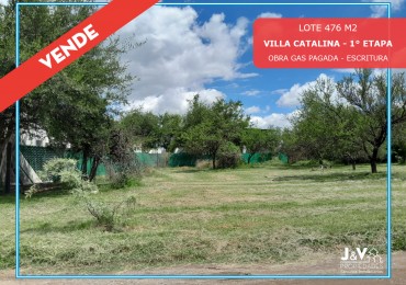 VENDO LOTE 476 M2 VILLA CATALINA 1° ETAPA. EXCELENTE UBICACION!!!