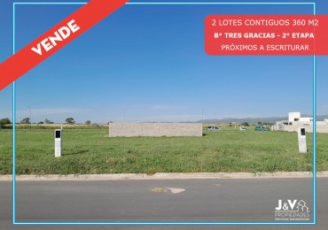 VENTA | 2 LOTES CONTIGUOS 360 m² - B° Tres Gracias, 2° Etapa