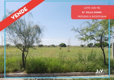 VENDO LOTE 420 m² - B° VILLA JUANA - ALTA GRACIA