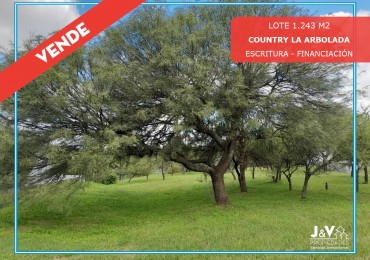 VENDO LOTE 1.243 M2 COUNTRY LA ARBOLADA. LOTE CENTRAL - ZONA ALTA!