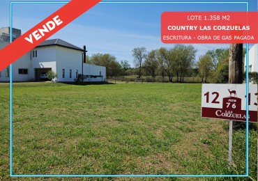 VENDO LOTE 1.380 M2 COUNTRY LAS CORZUELAS. 1° ETAPA